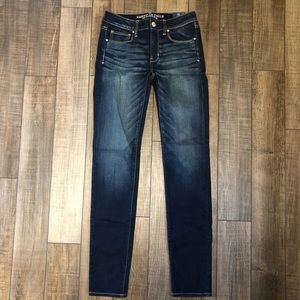 American Eagle skinny denim jean 6 x-long NWT